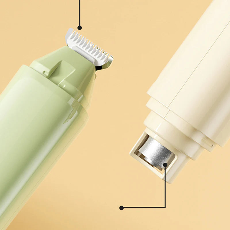 Bruska na drápky a zastřihovač chlupů pro domácí mazlíčky 2 v 1 – tichý, s LED osvětlením, bezpečný a dobíjecí