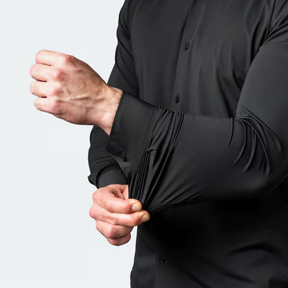 Pánská vysoce elastická košile bez krku