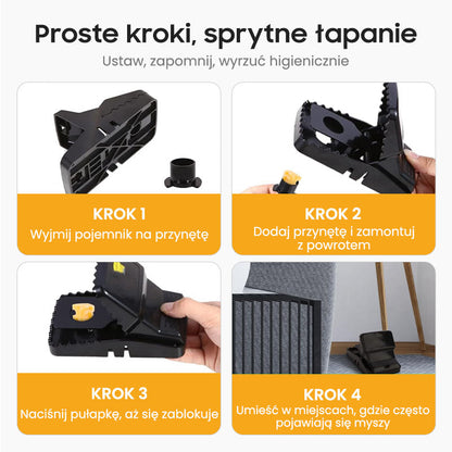 Opakovaně použitelná past na krysy s vysoce citlivým spoušťovým mechanismem