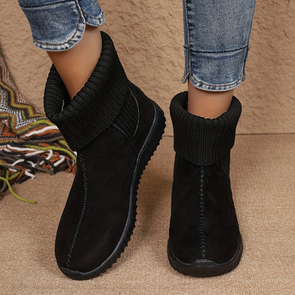 🔥Poslední akce - sleva 50 % - Módní dámské kotníkové boty v jednobarevném provedení