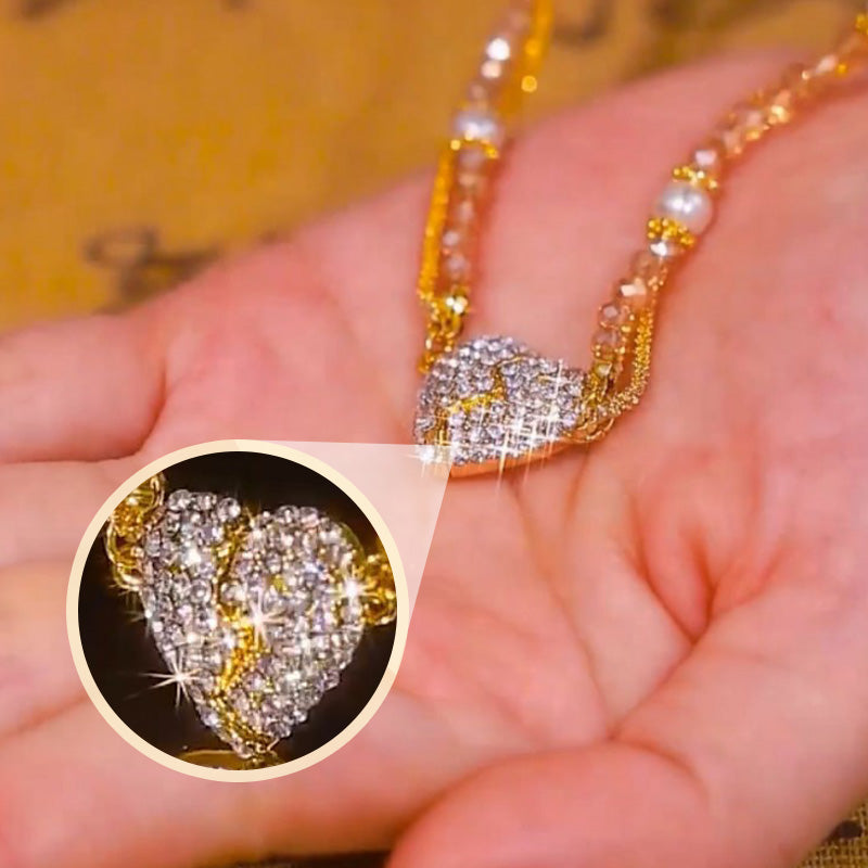 Magnetický náhrdelník s párem rozdělených srdíček