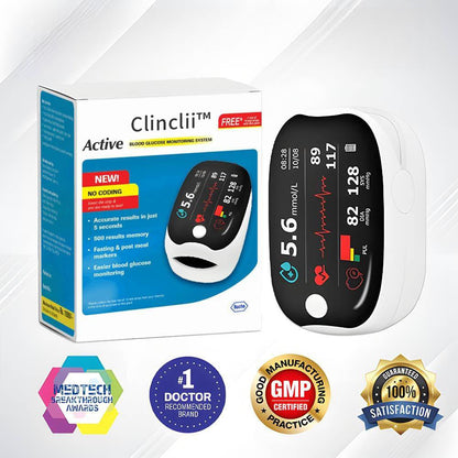 Clinclii™ GlucoSense laserový monitorovací přístroj pro hladinu glukózy v krvi