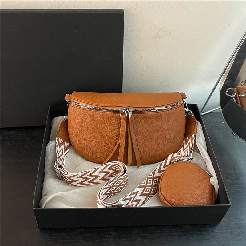 👜 Crossbody kabelka👜 Kůže je odolná vůči opotřebení a trvanlivá, takže se nemusíte obávat, že ji v dešti postříká voda, a po dlouhodobém používání se snadno nedeformuje🔥