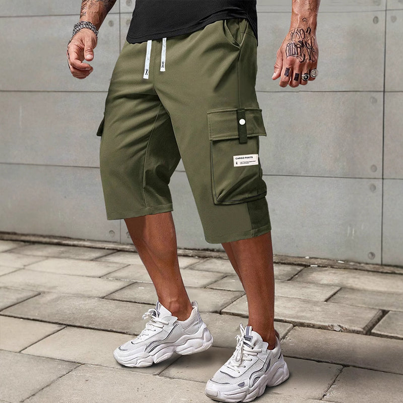 Pánské capri kalhoty se stahovací šňůrkou