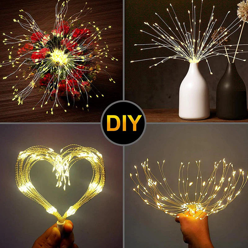 LED ohňostroje z měděného drátu