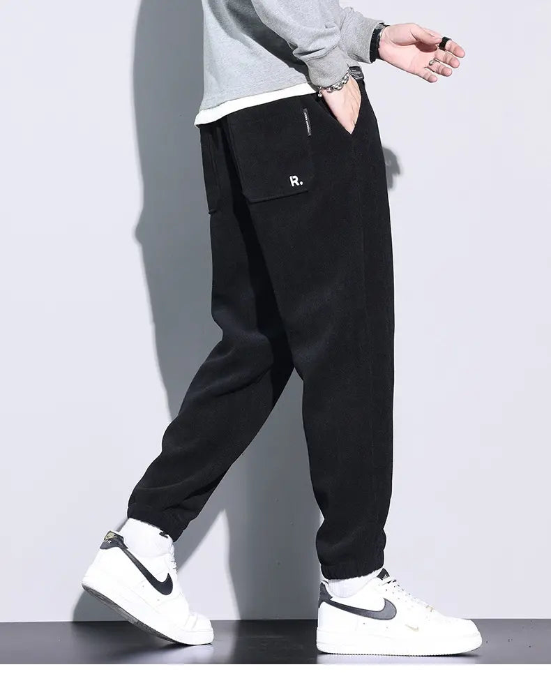 🍂🔥【50% SLEVA】🔥【M-5XL】🖤Nové zimní kalhoty pro muže, plus samet a hrubý manšestr, teplé a ležérní pánské kalhoty