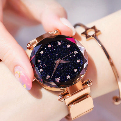 LuxMoon® - Reloj con Diseño Diamante y Correa de Malla + PULSERA DE REGALO