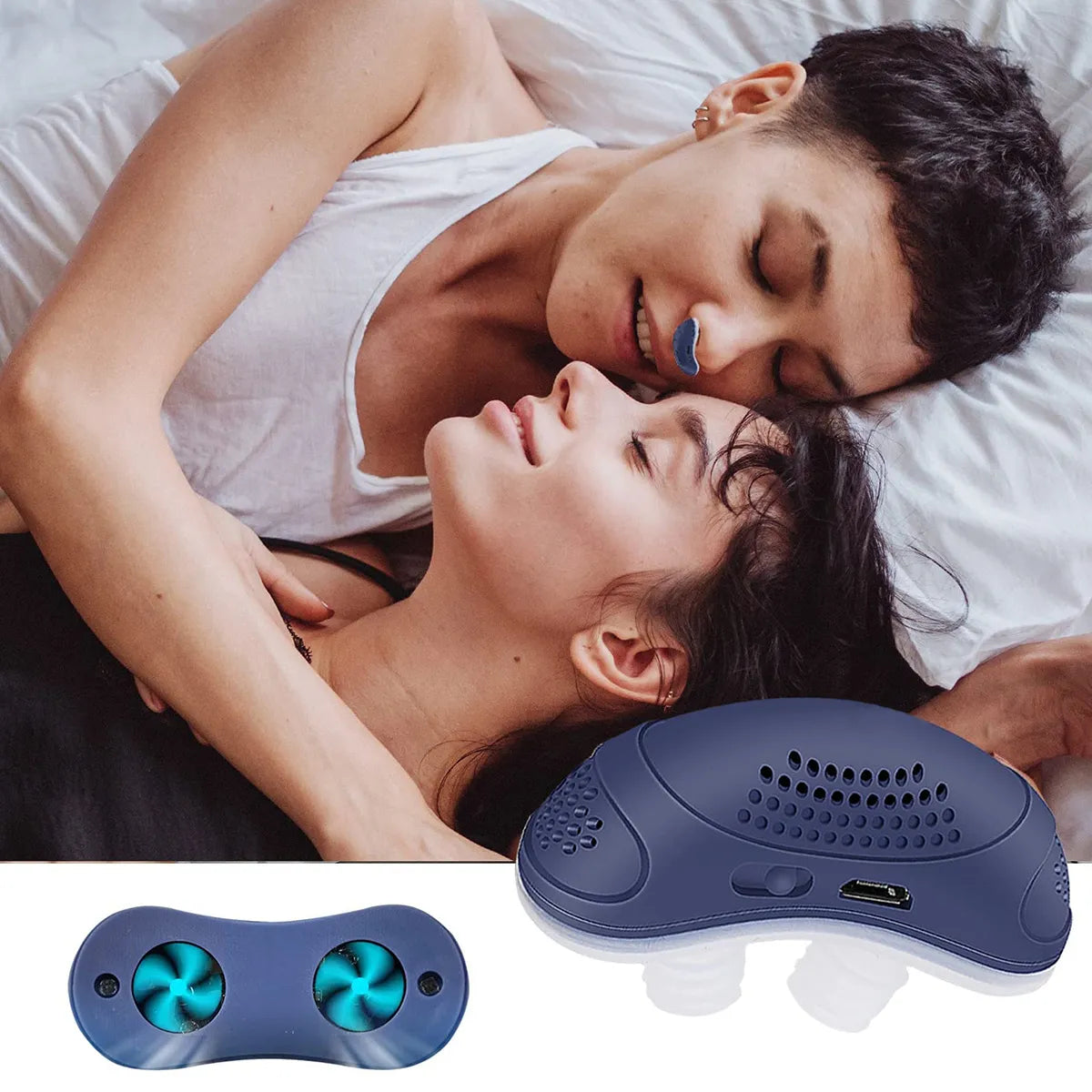 Nový mini CPAP přístroj bez hadice, bez masky, ventilátor proti chrápání