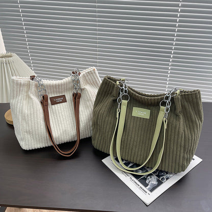Julia™ | Bavlněná manšestrová taška👜