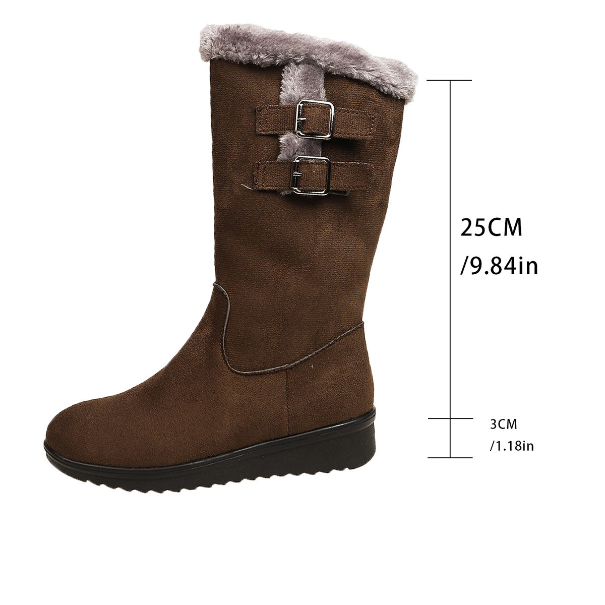 🔥 🔥 🔥Teplé dámské sněhule střední výšky s plyšovou podšívkou！