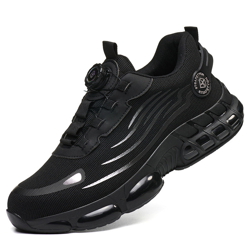 Pánské lehké boty s ocelovou špičkou, které jsou pohodlné, odolné proti propíchnutí, nazouvací a určené jak pro běžné nošení, tak i pro běžné nošení.