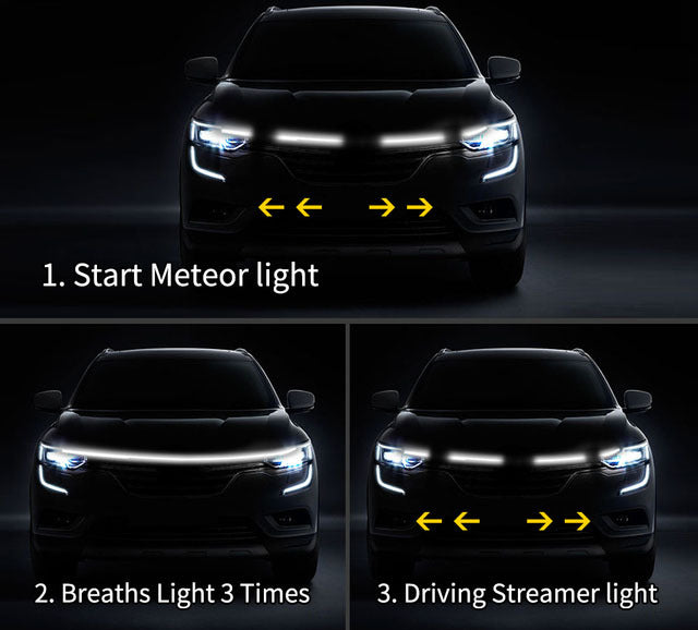 LED auto ultra jasné světelné vodicí pásky s okolním osvětlením