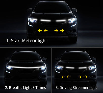 LED auto ultra jasné světelné vodicí pásky s okolním osvětlením