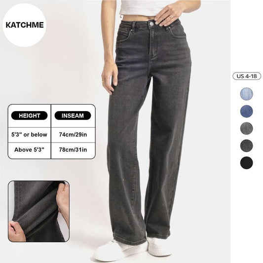 Nejprodávanější dámské džíny rovných a širokých nohavic – prémiové praní, stylové a bez námahy ideální pro každodenní nošení