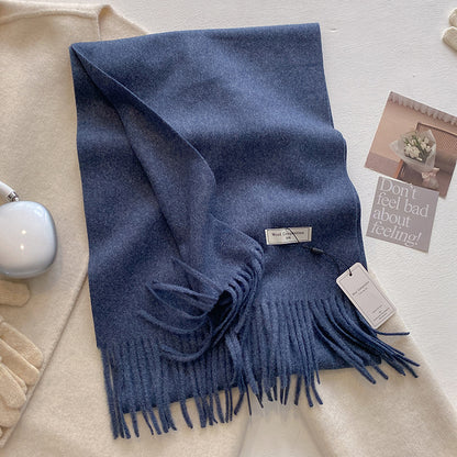 Dámská teplá vlněná šála jednobarevná🧣