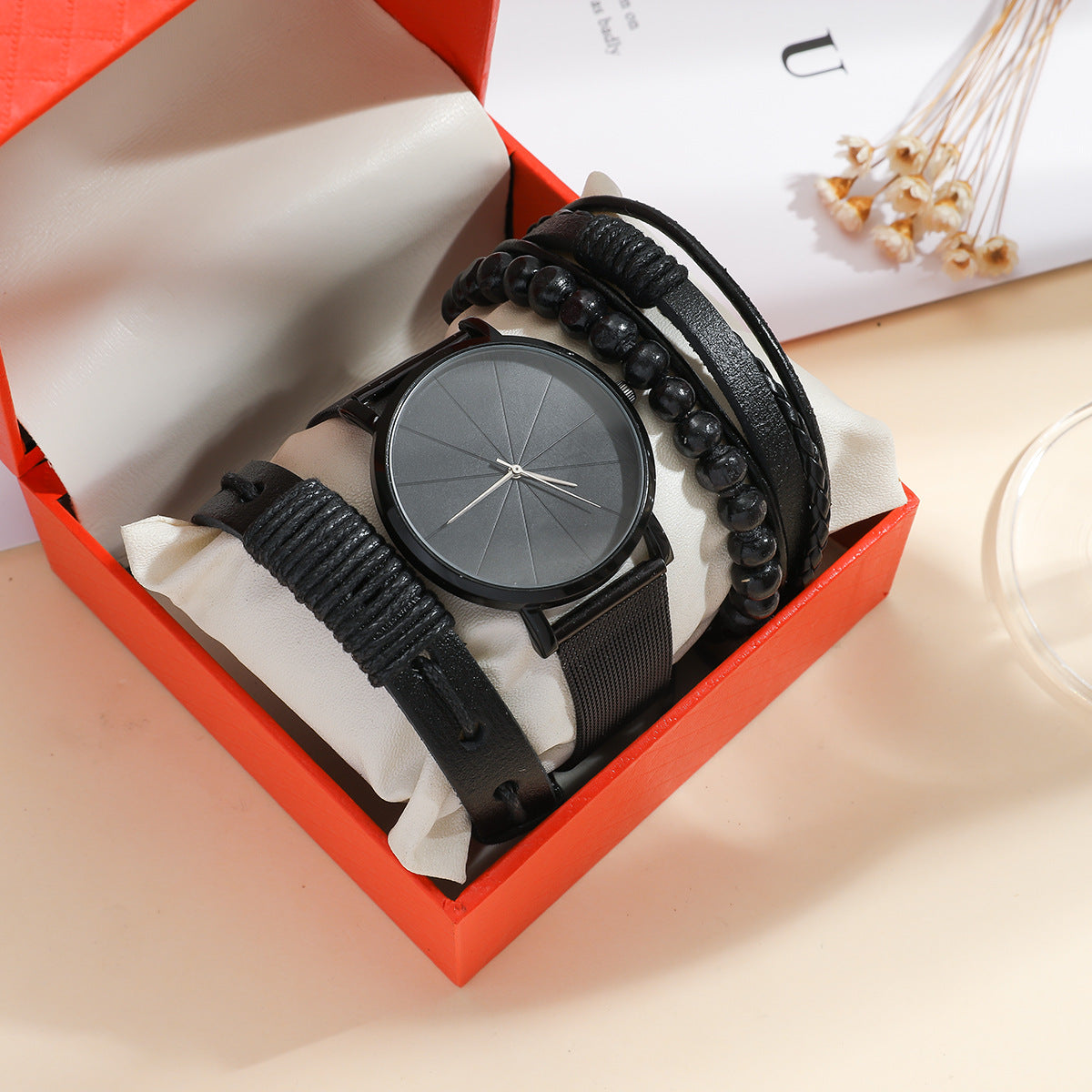 Pánské quartzové hodinky z nerezové oceli, vodotěsné, pro volný čas