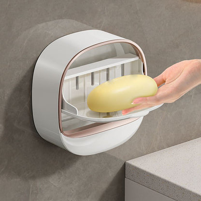 Wall-mounted soap dish