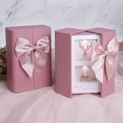 💕Dárková krabička na šperky na Valentýna, prémiová PU kožená LED lampa na narozeniny🎁