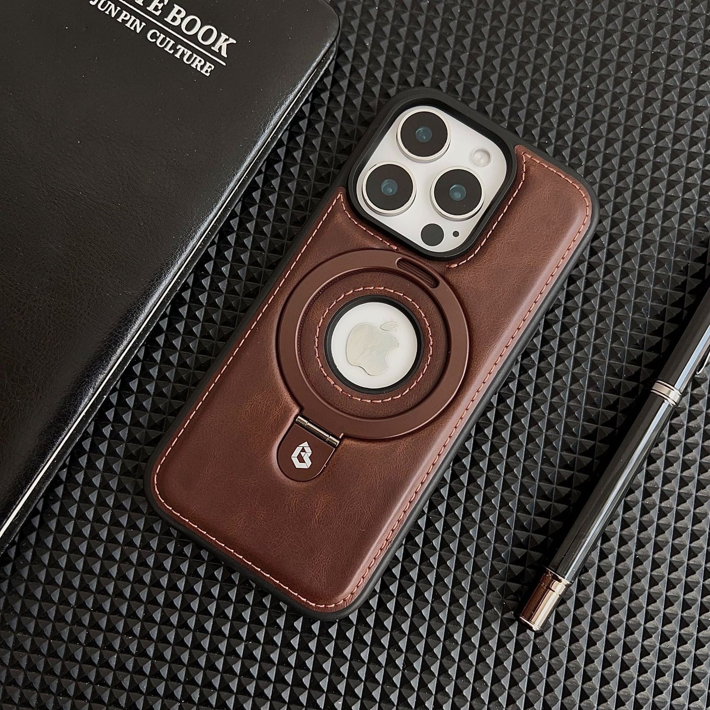 Celokožené nárazuvzdorné magnetické pouzdro na telefon