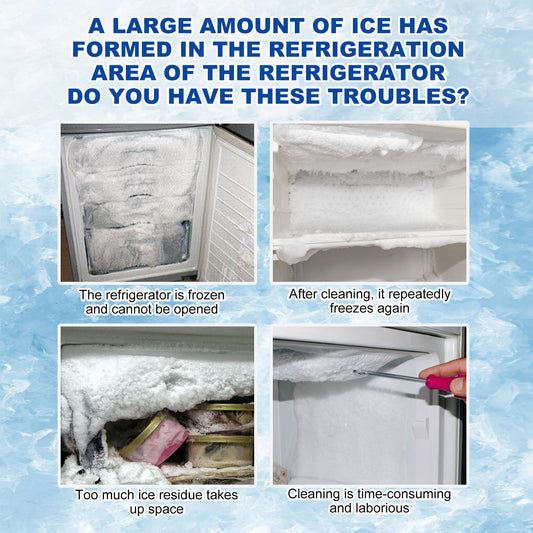 Refrigerator defrosting and ice removal agent