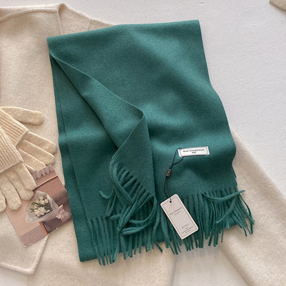 Dámská teplá vlněná šála jednobarevná🧣