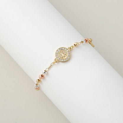 📢📢50% SLEVA!!!✝️Elegantní štrasový křížový náramek