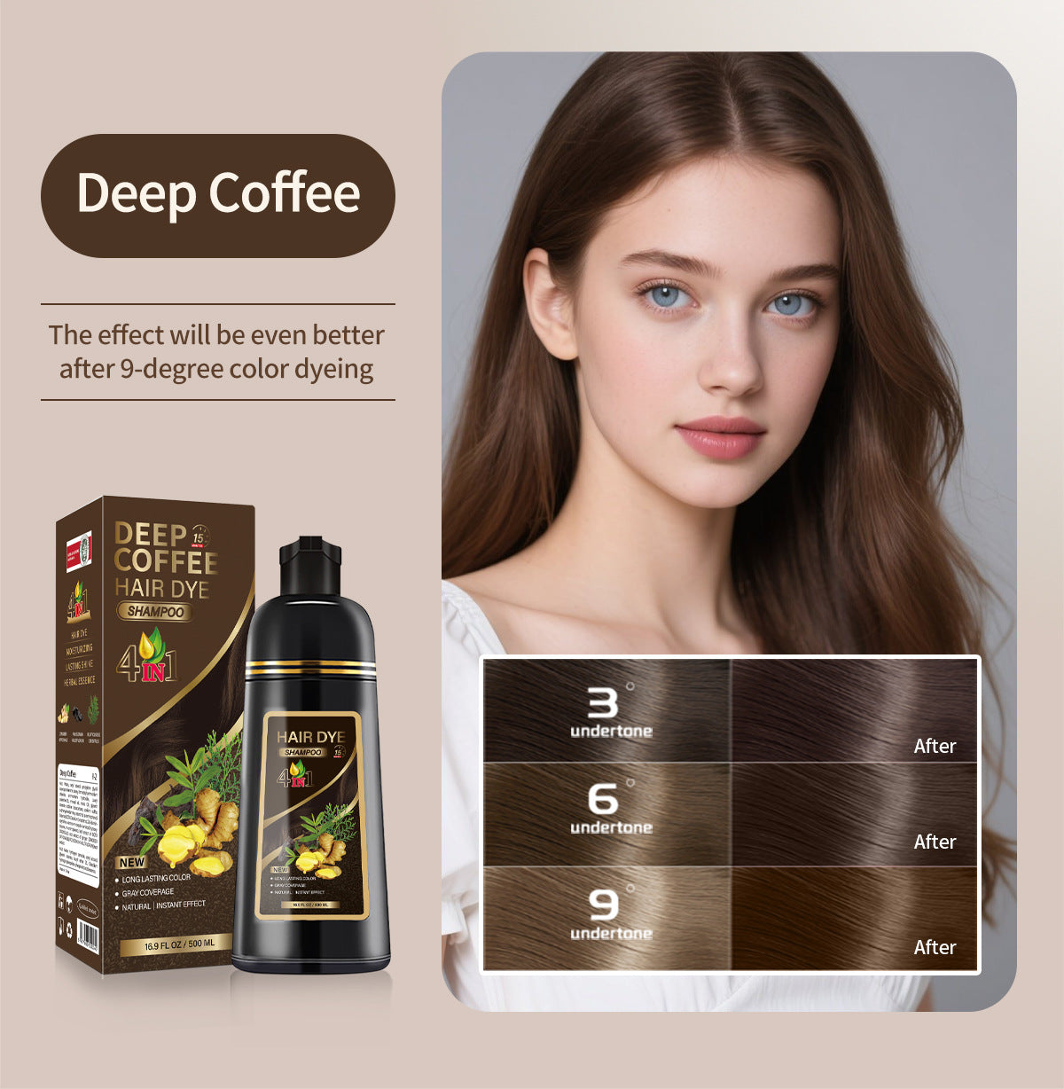 Jemný a nedráždivý krém na barvení vlasů od šedivých po černé