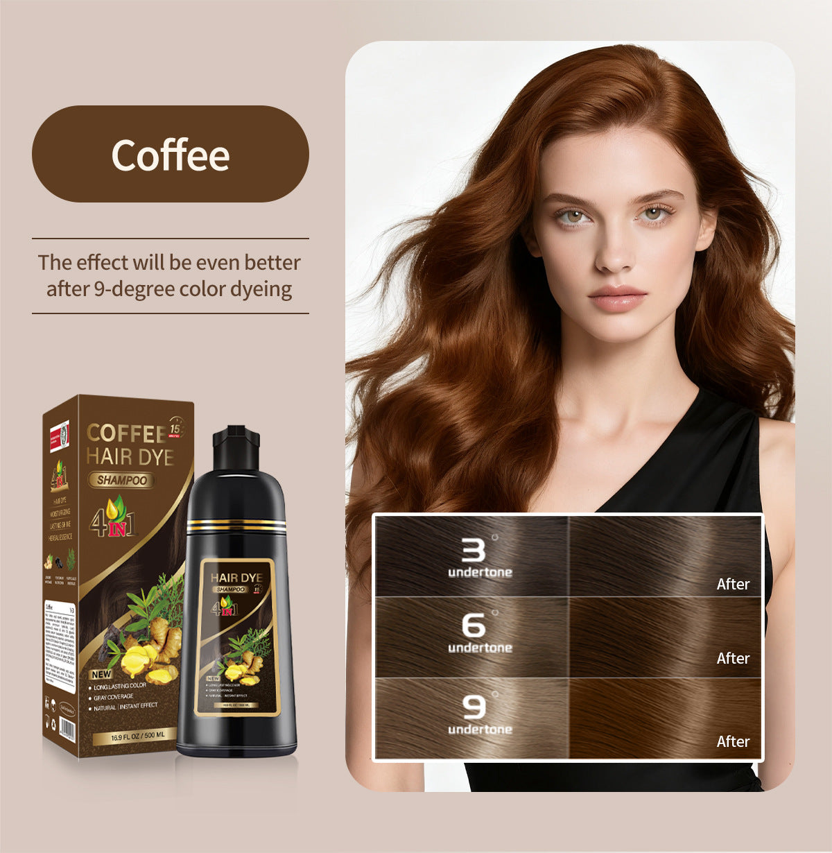 Jemný a nedráždivý krém na barvení vlasů od šedivých po černé