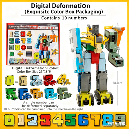 Robot pro transformaci čísel pro děti s deformací hračky🤖