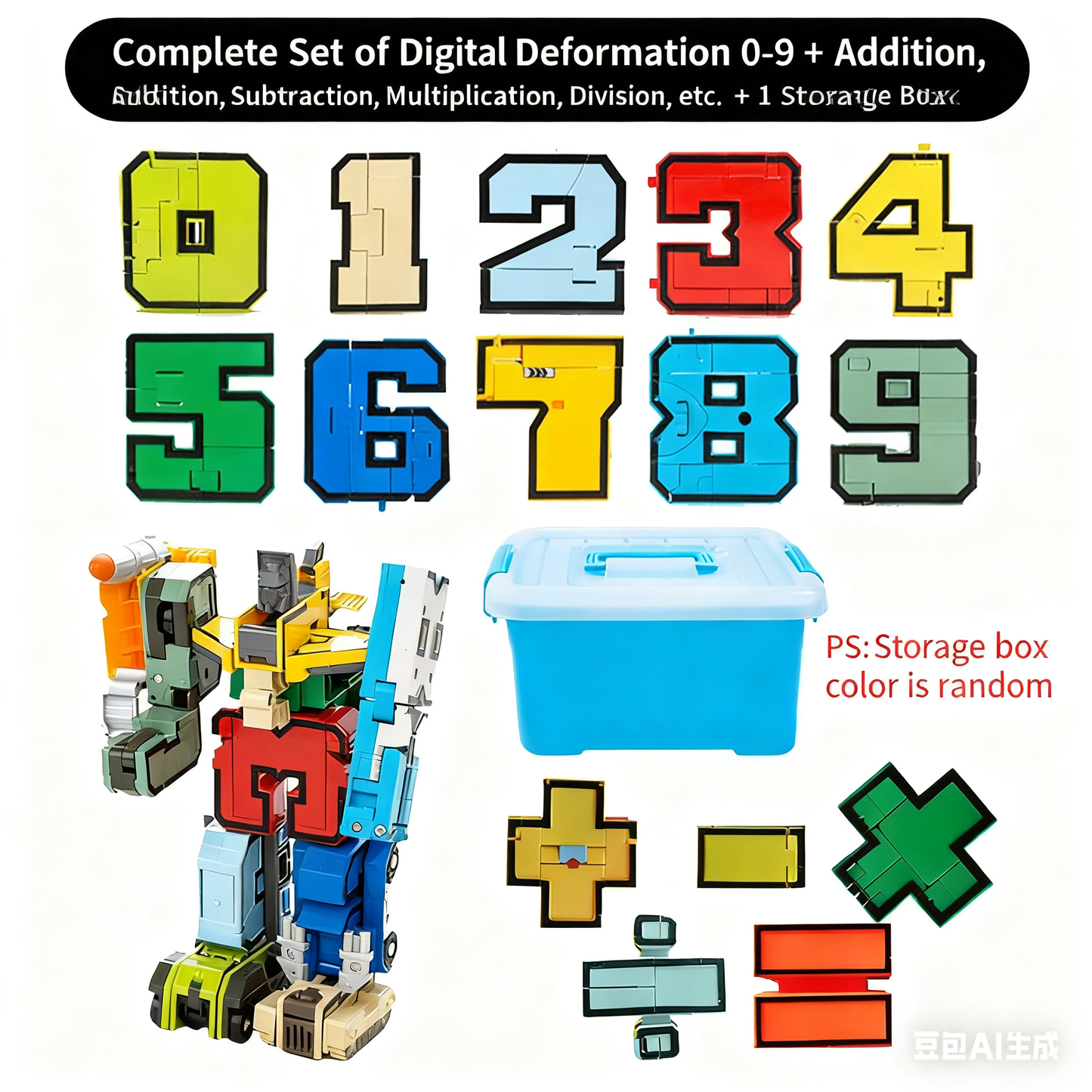 Robot pro transformaci čísel pro děti s deformací hračky🤖