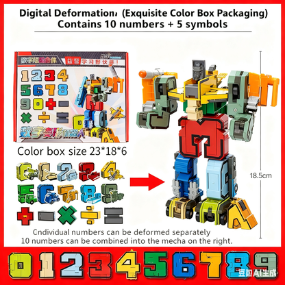 Robot pro transformaci čísel pro děti s deformací hračky🤖