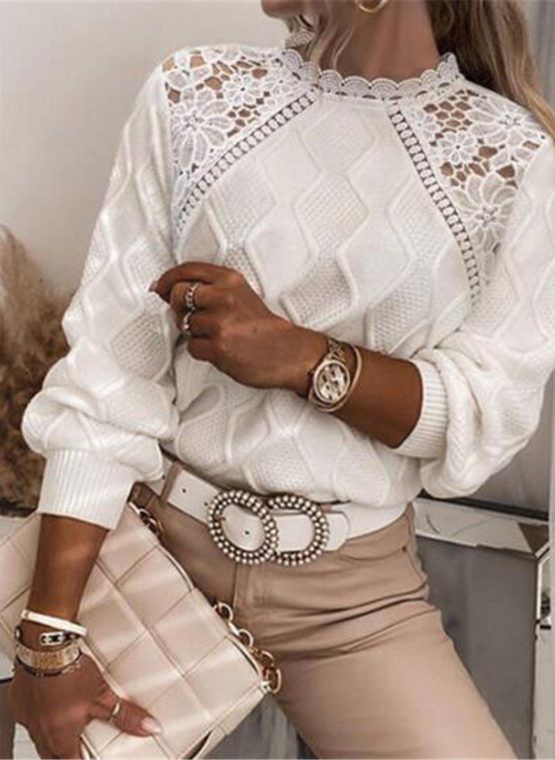 Elegantní pletený svetr slim fit