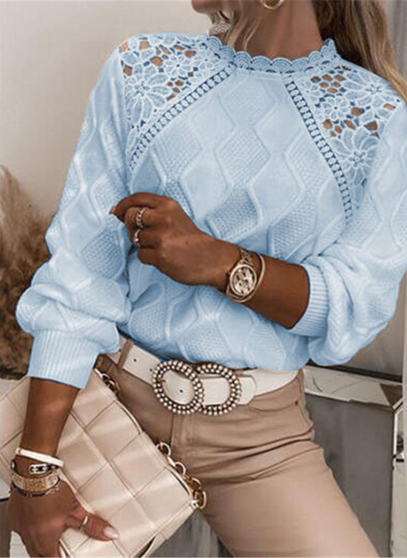 Elegantní pletený svetr slim fit