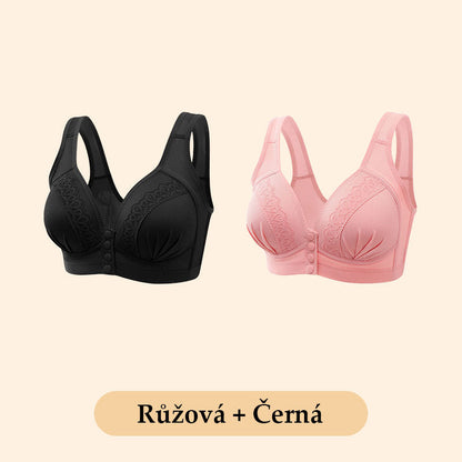 🎁Koupit 1 a získat 1 zdarma🎁2025 Bavlněná podprsenka s předním zapínáním, prodyšná, šetrná k pokožce