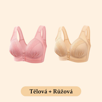 🎁Koupit 1 a získat 1 zdarma🎁2025 Bavlněná podprsenka s předním zapínáním, prodyšná, šetrná k pokožce