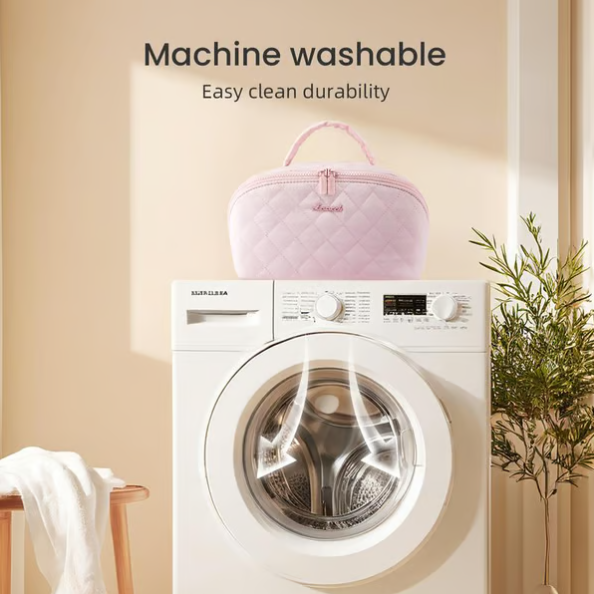 ✨ Dámská cestovní kosmetická taštička – Voděodolný organizér na make-up z umělé kůže s otevíráním o 180° a velkou kapacitou