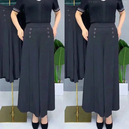 ✨Elegantní skládané kalhoty se širokými nohavicemi