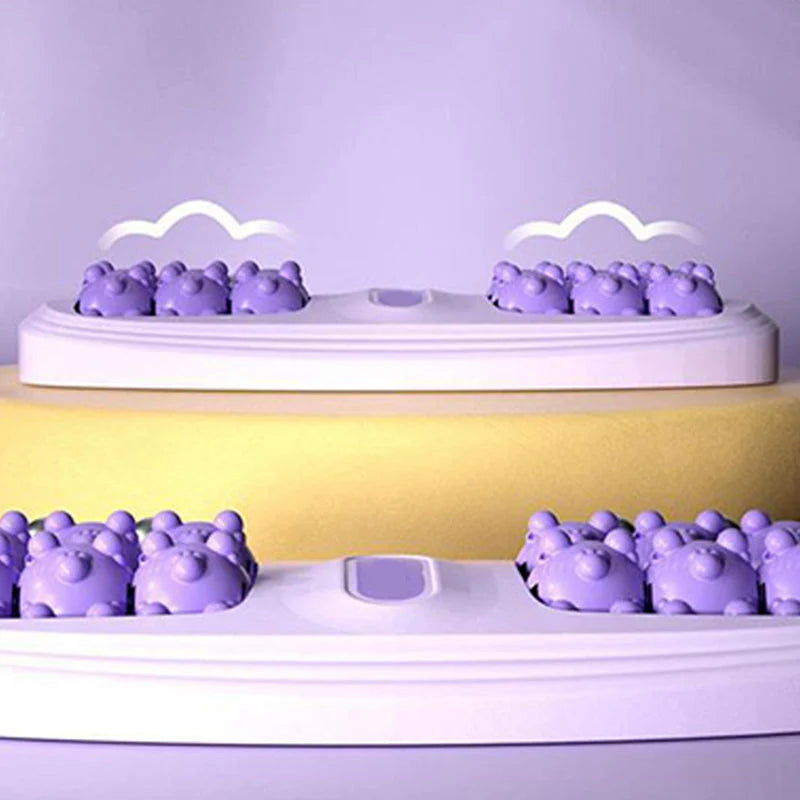 Přenosný dvojitý masážní válec na chodidla