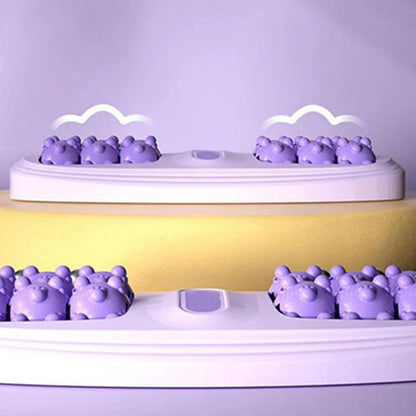 Přenosný dvojitý masážní válec na chodidla