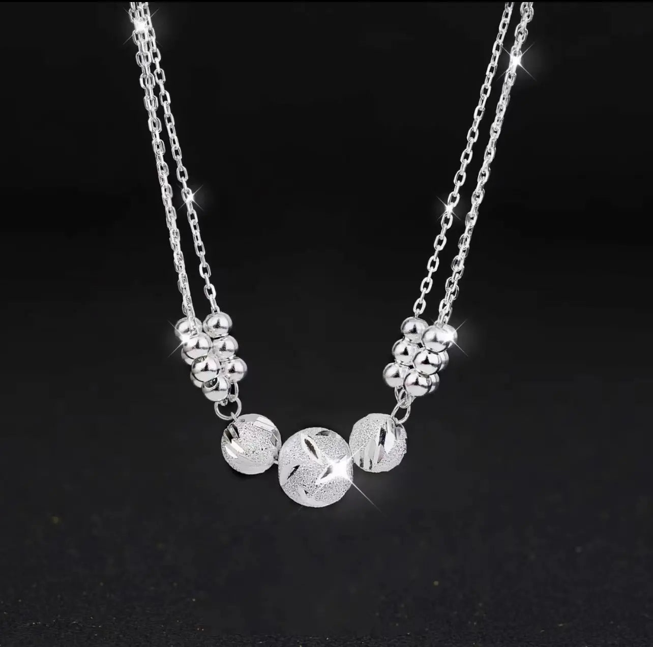 🎁🔥【Náhrdelník + náramek】✨Sada šperků se stříbrným náhrdelníkem