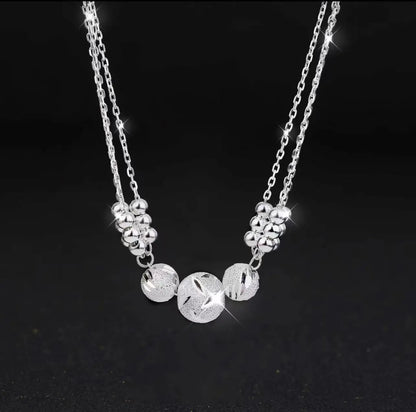 🎁🔥【Náhrdelník + náramek】✨Sada šperků se stříbrným náhrdelníkem