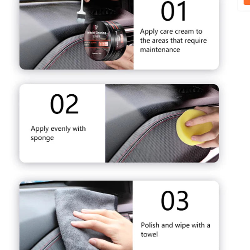 Čisticí krém do interiéru auta