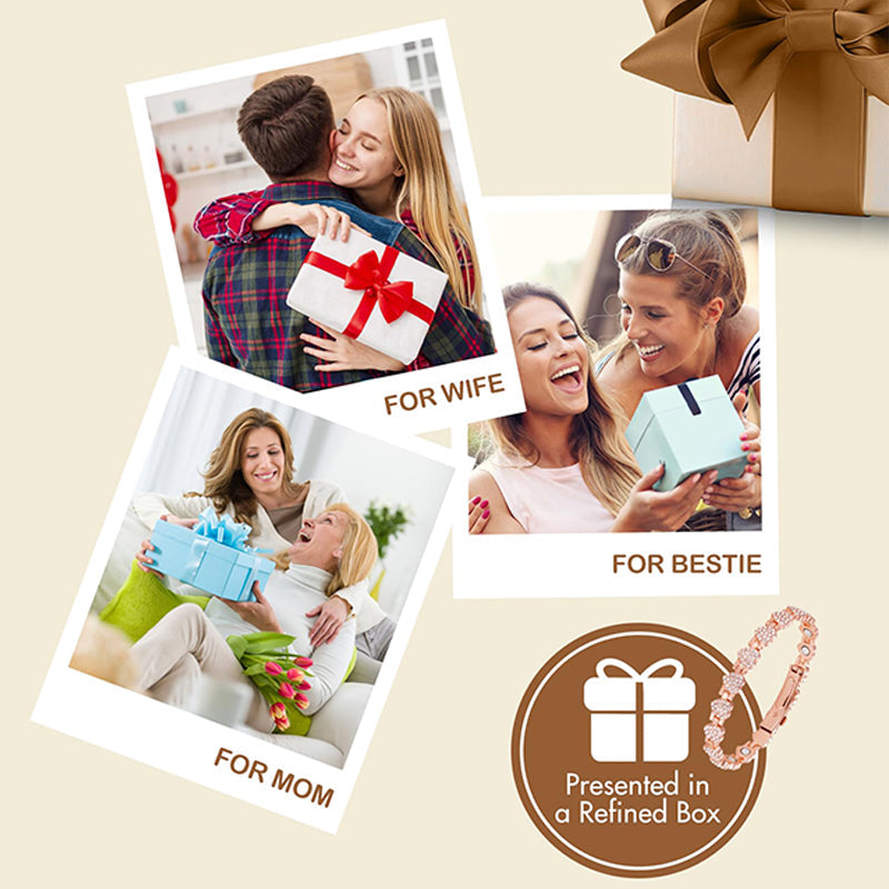 🔥 Sleva 60 % - Oslnivý magnetický měděný náramek ve tvaru srdce pro ženy! 💖✨ 99,99% čistá měď, magnety 3800 Gaussů a nastavitelný střih - elegantní, ideální jako dárek