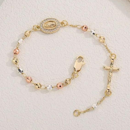 📢📢50% SLEVA!!!✝️Elegantní štrasový křížový náramek