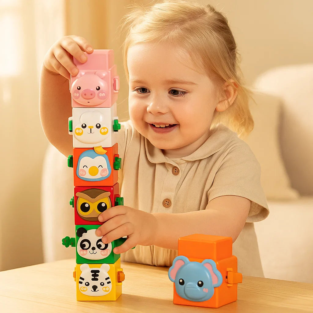 Montessori pedagogická stavebnice – Zvířata na skládání