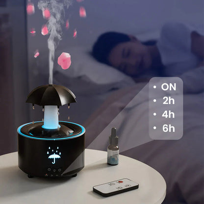 7barevný rotující aromaterapeutický zvlhčovač Raindrop