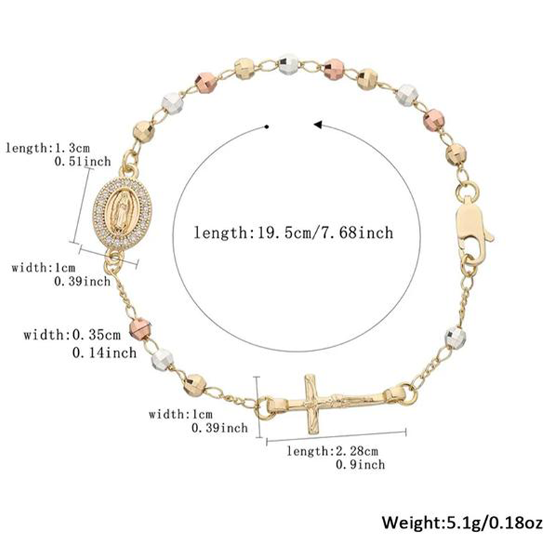 📢📢50% SLEVA!!!✝️Elegantní štrasový křížový náramek