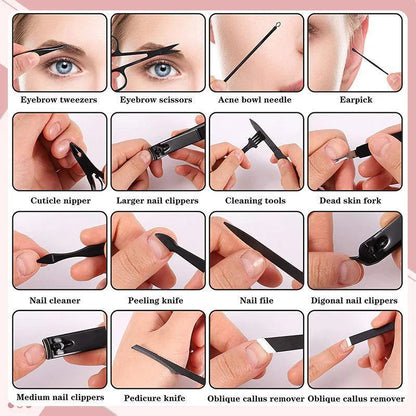 Sada na péči o nehty 16 kusů (10 barev)