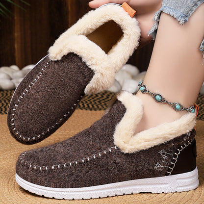 🔥Last Day Promotion 50% OFF - Women's Handcrafted Comfortable Slip-On Snow Boots