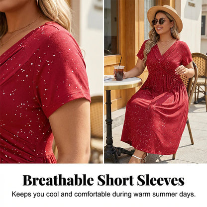 👗 Elegantní dámské šaty s V-výstřihem a zkráceným předním dílem ✨